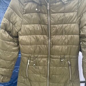 Love Tree Olive Green Quilted Women's Jacket